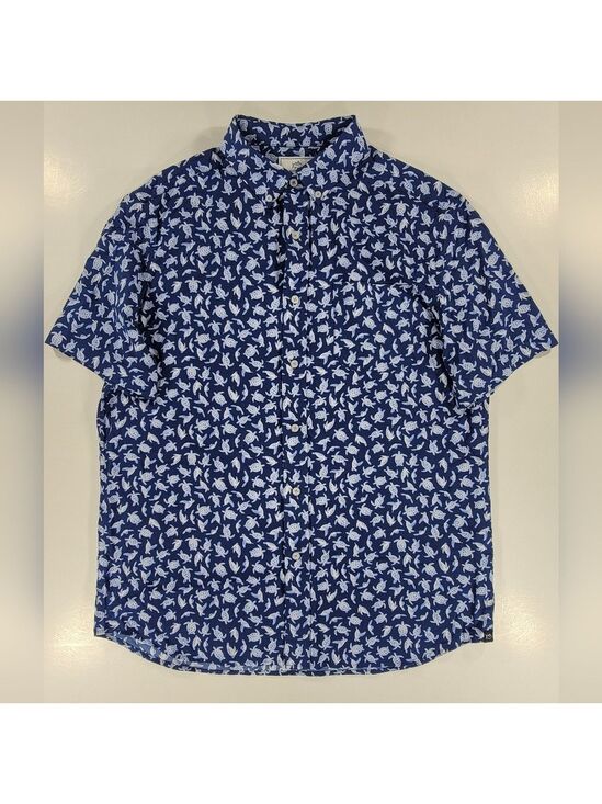 Southern Tide Other - Southern Tide Intercoastal Short Sleeve Button Shirt Mens Medium Blue Turtle